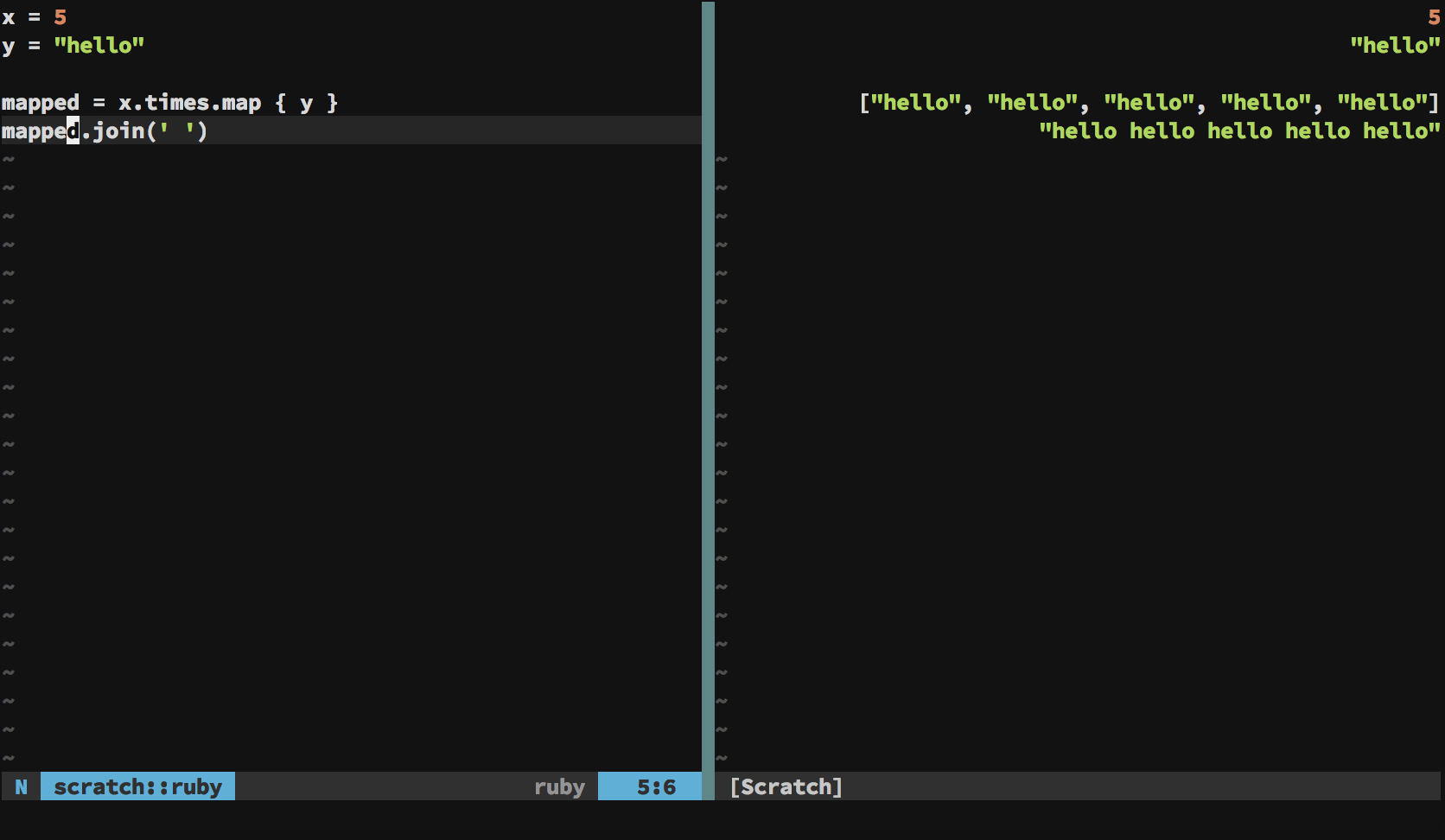 A Codi.vim fullscreen buffer